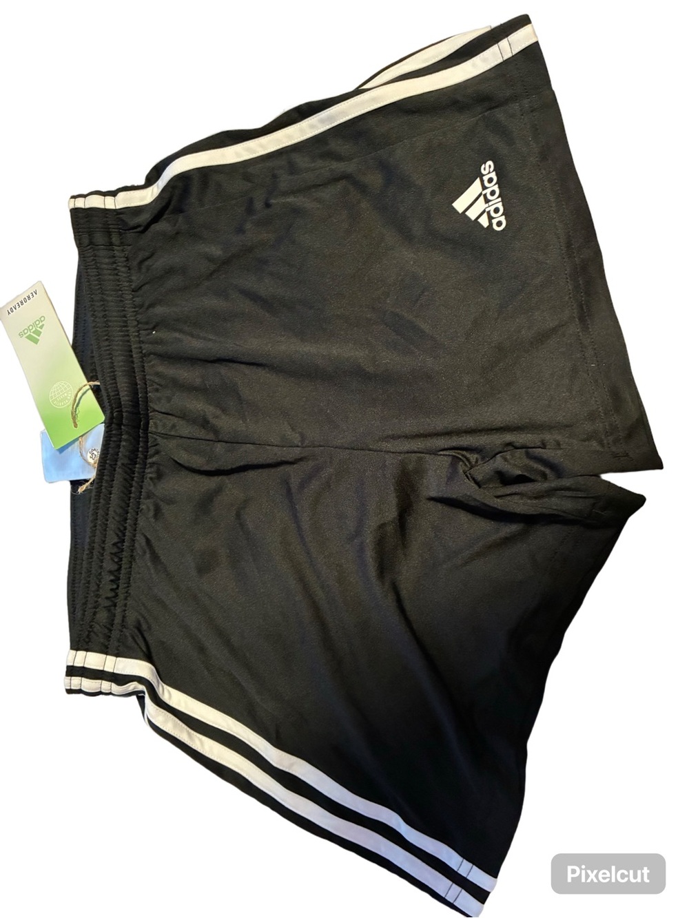 adidas Black Shorts with White Logo Detail
